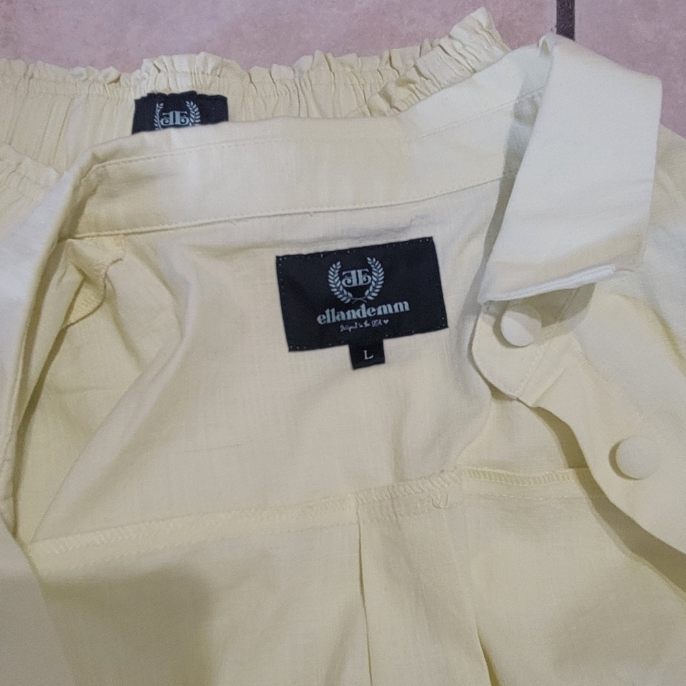 Yellow Women's Shorts Set - Picture 5 of 5